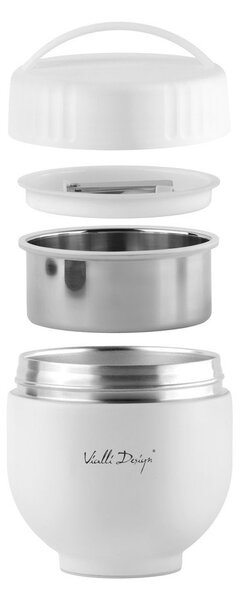 Бял термос за храна от неръждаема стомана 680 ml Fuori – Vialli Design