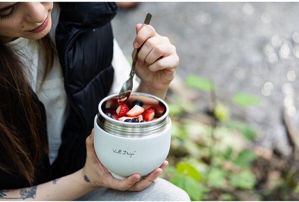Бял термос за храна от неръждаема стомана 680 ml Fuori – Vialli Design