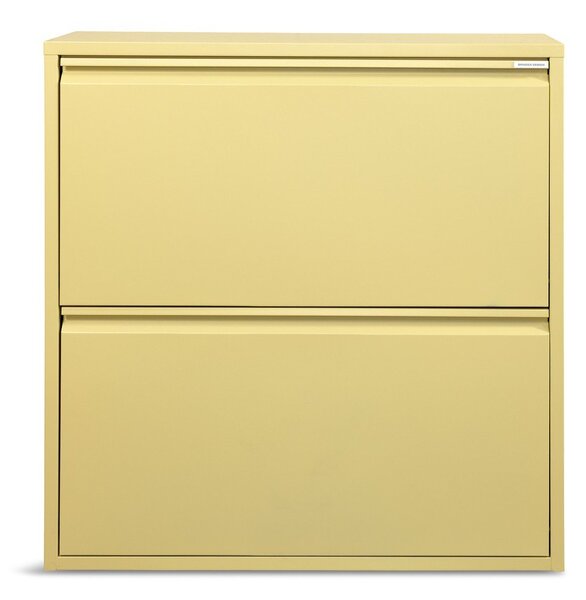 Светложълта стоманена накланяща се/висяща стойка за обувки 75x77,5x22,5 cm Billy – Spinder Design