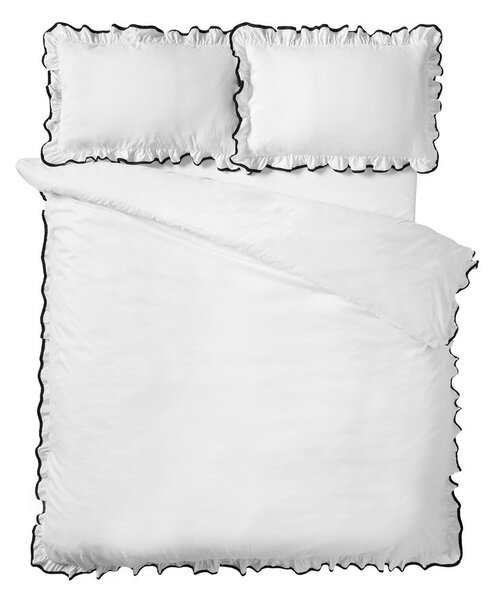 Бяло единично спално бельо 135x200 cm So Soft Mono Frill – Catherine Lansfield