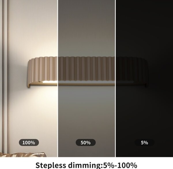 Brilagi - LED димируема стенна лампа FALCON MODERN LED/14W/230V 40 cm бежова + дистанционно управление