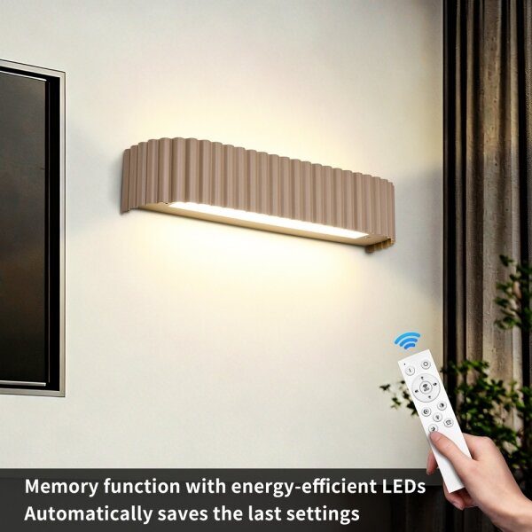 Brilagi - LED димируема стенна лампа FALCON MODERN LED/14W/230V 40 cm бежова + дистанционно управление