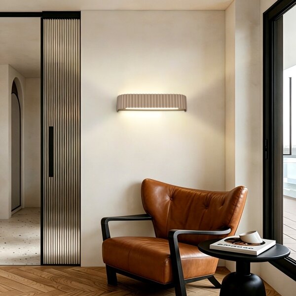 Brilagi - LED димируема стенна лампа FALCON MODERN LED/14W/230V 40 cm бежова + дистанционно управление