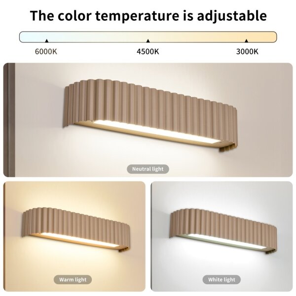 Brilagi - LED димируема стенна лампа FALCON MODERN LED/14W/230V 40 cm бежова + дистанционно управление