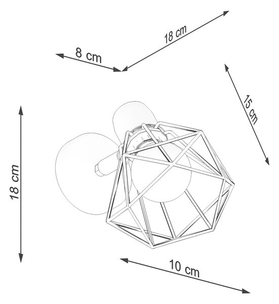 Бяла стенна лампа ø 10 cm Varpu - Nice Lamps