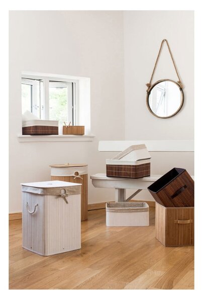 Кош за пране от дърво и плат Kankyo 62 L - Premier Housewares