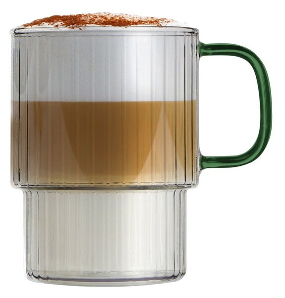 Зелени стъклени чаши в комплект 2 бр. за капучино 350 ml Livio – Vialli Design