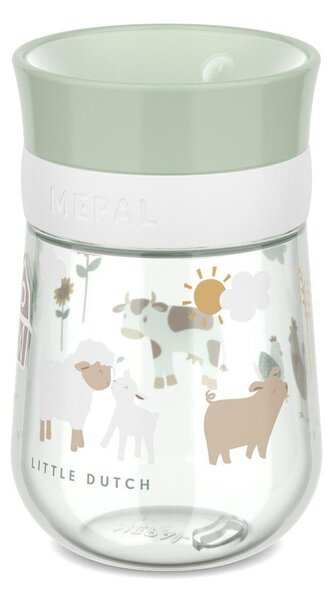 Светлозелена пластмасова детска чаша 300 ml Little Farm by Little Dutch – Mepal