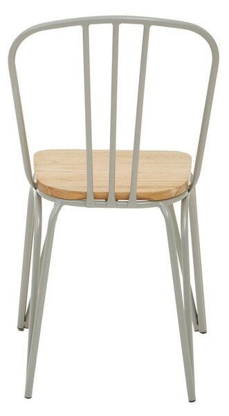 Сив/в естествен цвят трапезен стол от масивен бряст District – Premier Housewares