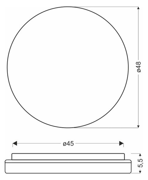 LED осветително тяло за таван в естествен цвят ø 48 cm Gandava - Candellux Lighting