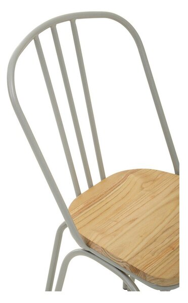 Сив/в естествен цвят трапезен стол от масивен бряст District – Premier Housewares