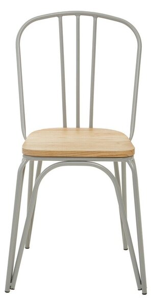 Сив/в естествен цвят трапезен стол от масивен бряст District – Premier Housewares
