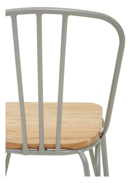 Сив/в естествен цвят трапезен стол от масивен бряст District – Premier Housewares