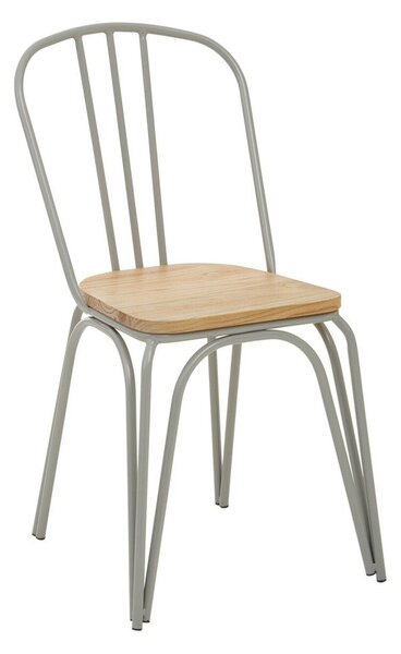 Сив/в естествен цвят трапезен стол от масивен бряст District – Premier Housewares