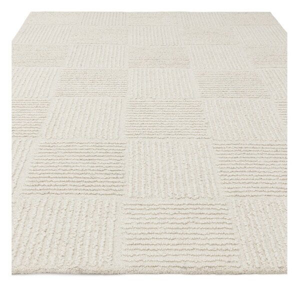 Ръчно изработен вълнен килим в цвят слонова кост 120x170 cm Zennith Grid – Asiatic Carpets