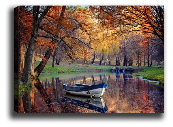 Живопис , 70 x 50 cm Boat Lake - Tablo Center