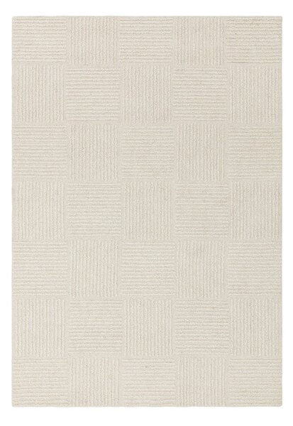 Ръчно изработен вълнен килим в цвят слонова кост 120x170 cm Zennith Grid – Asiatic Carpets