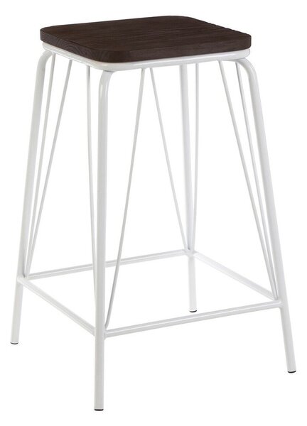 Бял/в тъмно естествен цвят стол от масивен бряст District – Premier Housewares