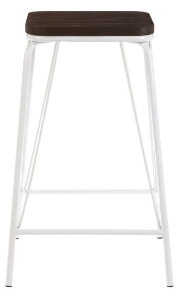 Бял/в тъмно естествен цвят стол от масивен бряст District – Premier Housewares
