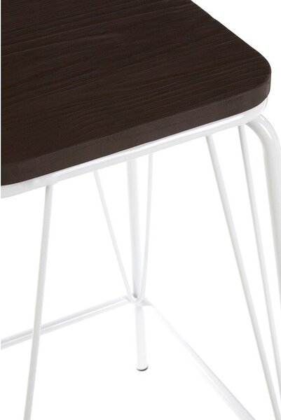 Бял/в тъмно естествен цвят стол от масивен бряст District – Premier Housewares
