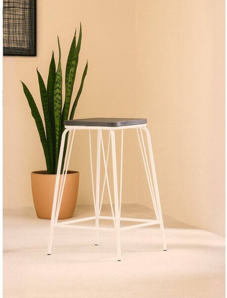 Бял/в тъмно естествен цвят стол от масивен бряст District – Premier Housewares