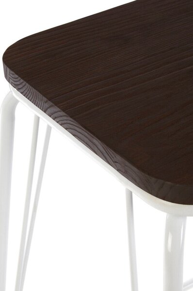 Бял/в тъмно естествен цвят стол от масивен бряст District – Premier Housewares