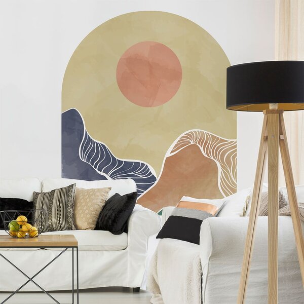 Стикер за стена 120x140 cm Abstract Rising Sun Arch - Ambiance