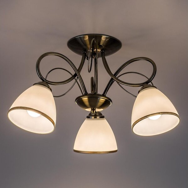 Brilagi - Полилей за директен монтаж FRED 3xE27/60W/230V, диаметър 59 см, бронзов