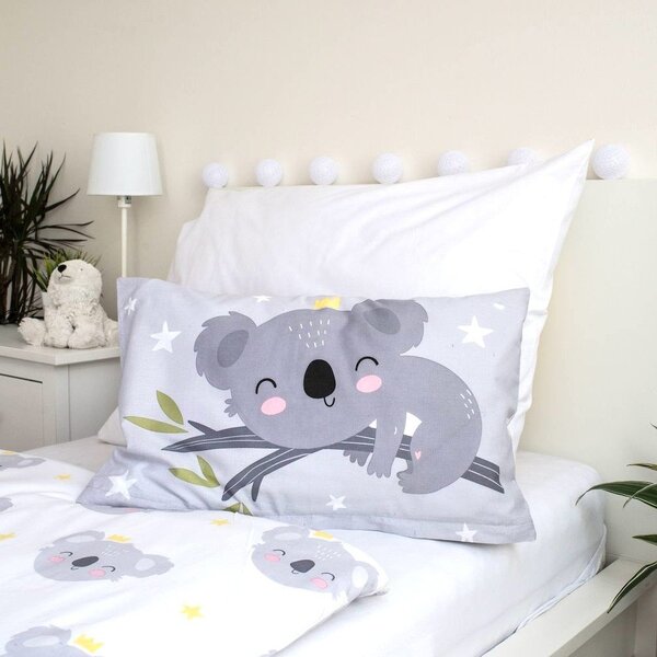 Сиво памучно детско спално бельо 100x135 cm Koala "Sweet Dreams" – Jerry Fabrics