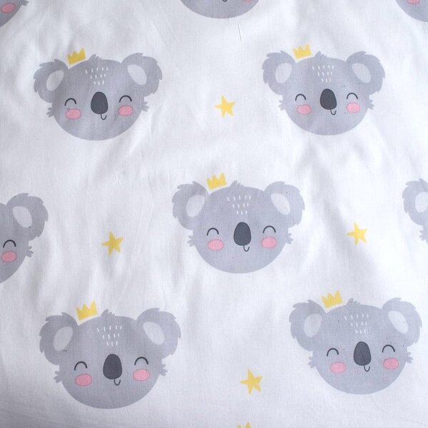 Сиво памучно детско спално бельо 100x135 cm Koala "Sweet Dreams" – Jerry Fabrics