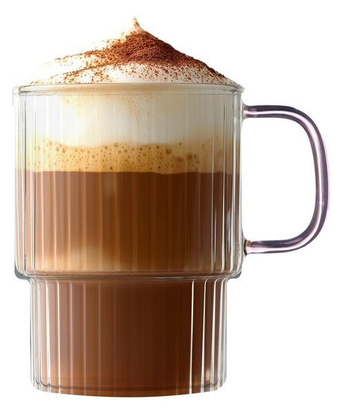 Розови стъклени чаши в комплект 2 бр. за капучино 350 ml Livio – Vialli Design