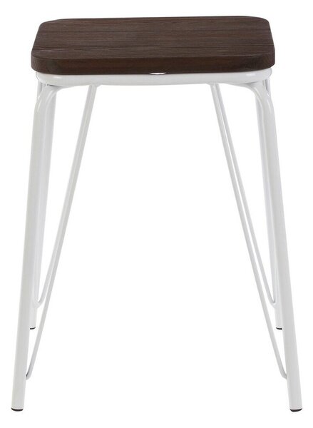 Бял/в тъмно естествен цвят стол от масивен бряст District – Premier Housewares