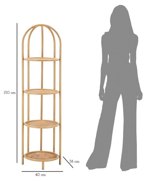 Метален рафт в естествен цвят 40x150 cm Panama - Mauro Ferretti