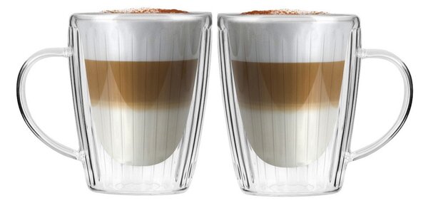Стъклени чаши в комплект 2 бр. за капучино 250 ml Livio Duo – Vialli Design