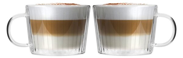Стъклени чаши в комплект 2 бр. за капучино 250 ml Livio Duo – Vialli Design