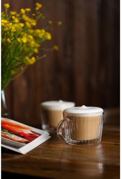Стъклени чаши в комплект 2 бр. за капучино 250 ml Livio Duo – Vialli Design