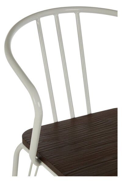 Бял/в естествен цвят трапезен стол от масивен бряст District – Premier Housewares