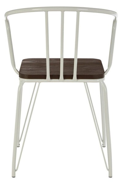 Бял/в естествен цвят трапезен стол от масивен бряст District – Premier Housewares
