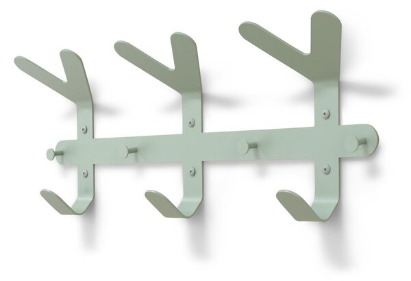 Сиво-зелена стоманена стенна закачалка 66 cm Frondo – Spinder Design