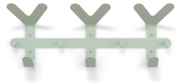Сиво-зелена стоманена стенна закачалка 66 cm Frondo – Spinder Design