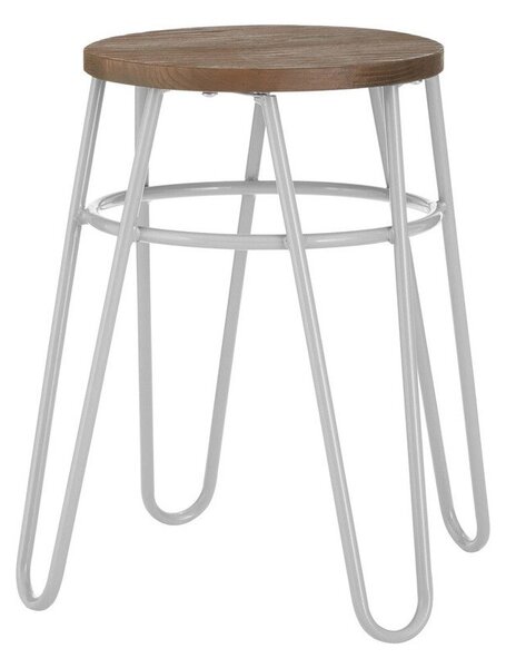Сив/в естествен цвят стол от масивен бряст District – Premier Housewares