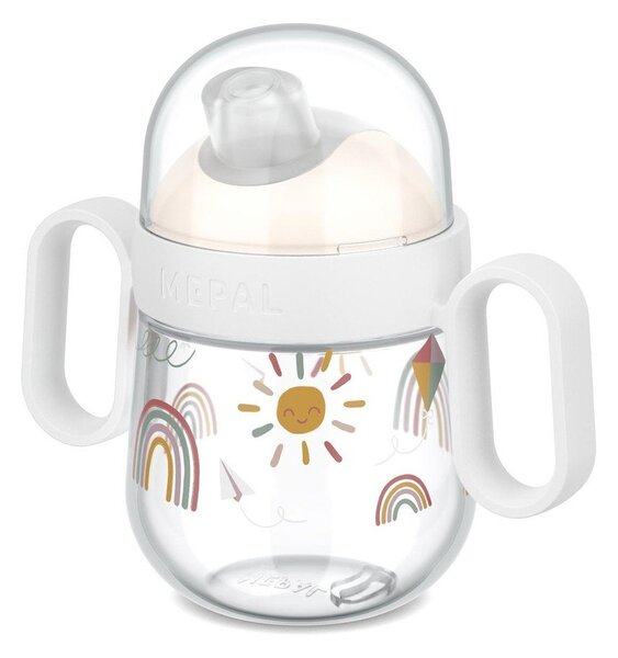 Бежова пластмасова детска чаша 200 ml Sunshine & Rainbow – Mepal