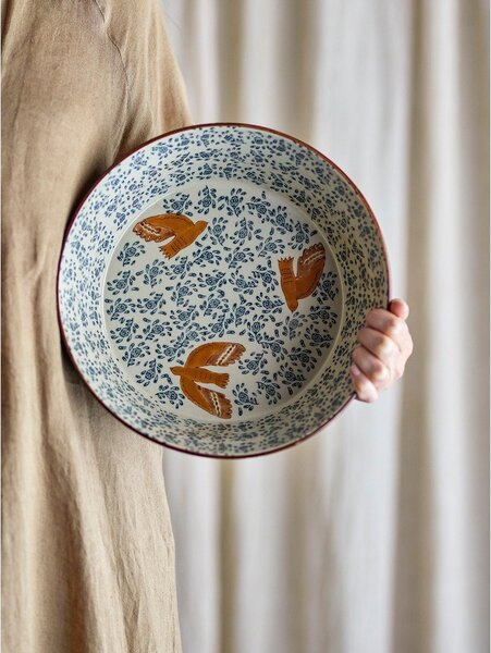 Синя керамична купа ø 28 cm Hezha – Bloomingville