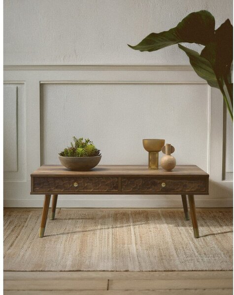 Масичка за кафе в тъмно естествен цвят 59x110 cm Frida – Premier Housewares