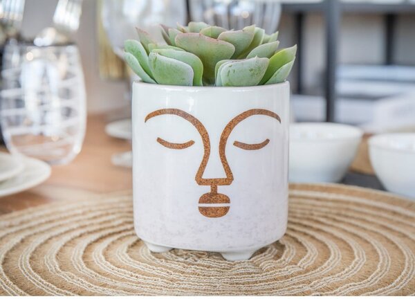 Бяло-розов керамичен съд Terracotta Face - Kitchen Craft