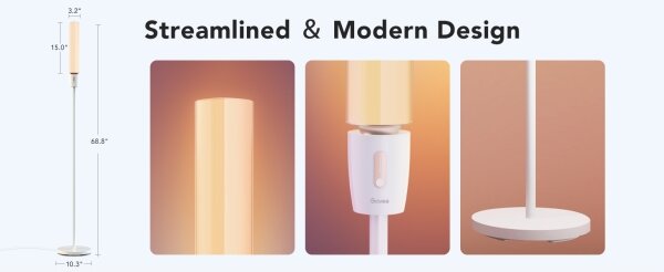 Govee - LED Димируем лампион CYLINDER SMART RGBICWW 2200-6500K