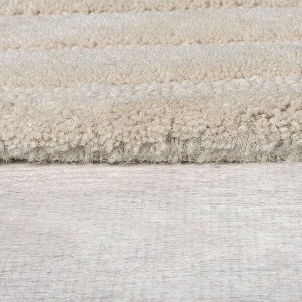 Кремав ръчно изработен вълнен кръгъл килим ø 160 cm Mesmerise Natural – Flair Rugs