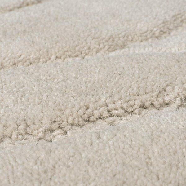 Кремав ръчно изработен вълнен кръгъл килим ø 160 cm Mesmerise Natural – Flair Rugs