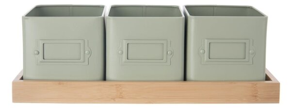 Метални саксии за билки в комплект от 3 бр. Greenish – Orion