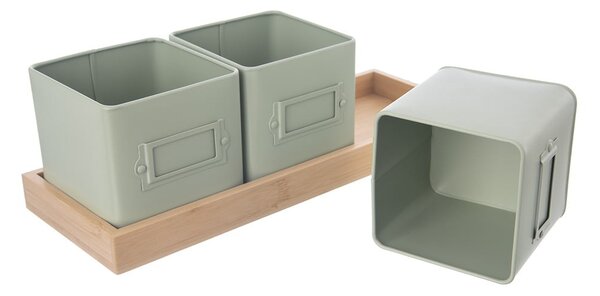 Метални саксии за билки в комплект от 3 бр. Greenish – Orion